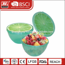 plastic bowl with fruit pattern